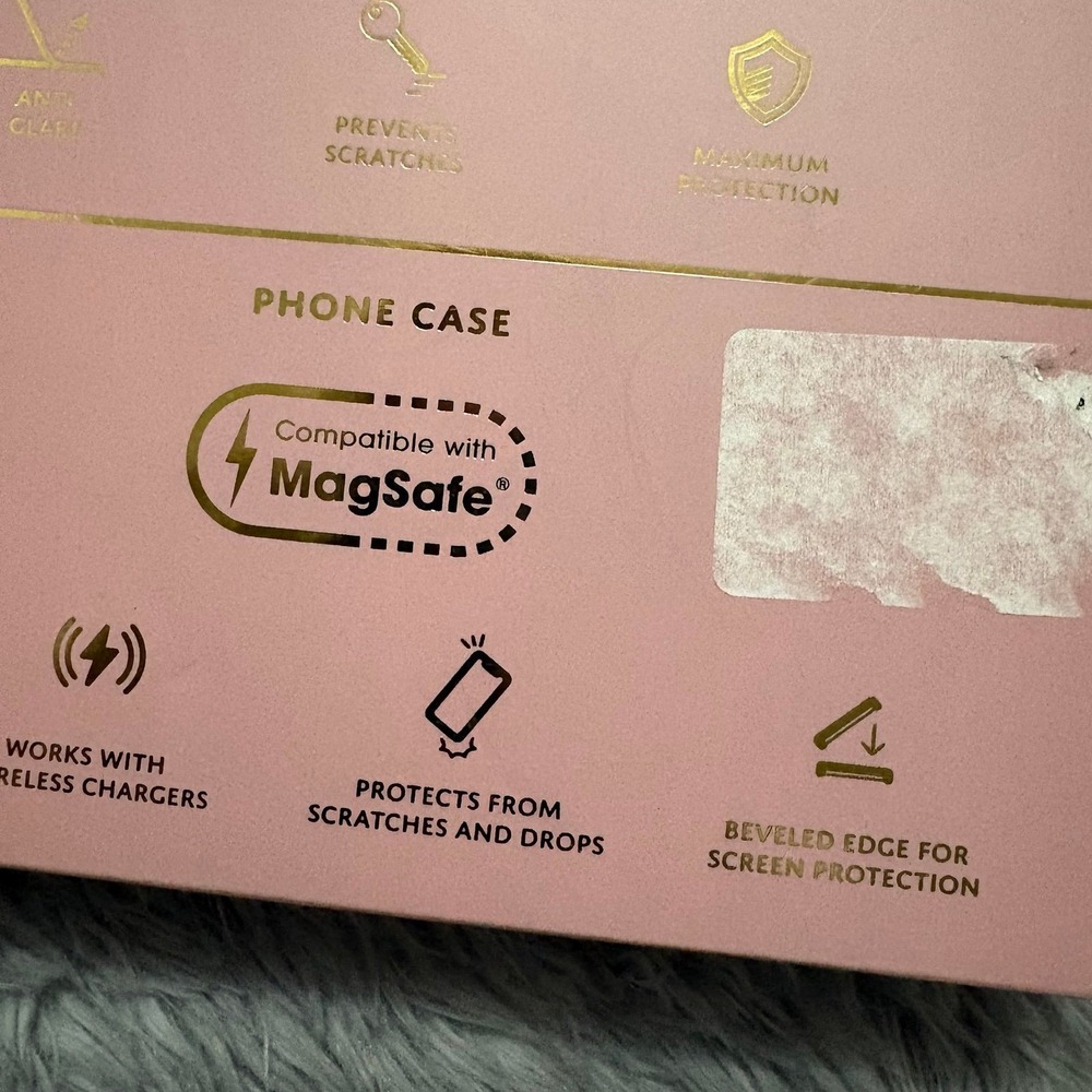 Delilah iPhone 14/13 Pro Max Phone Case & Screen Protector Set Pale Pink NEW - Picture 3 of 4